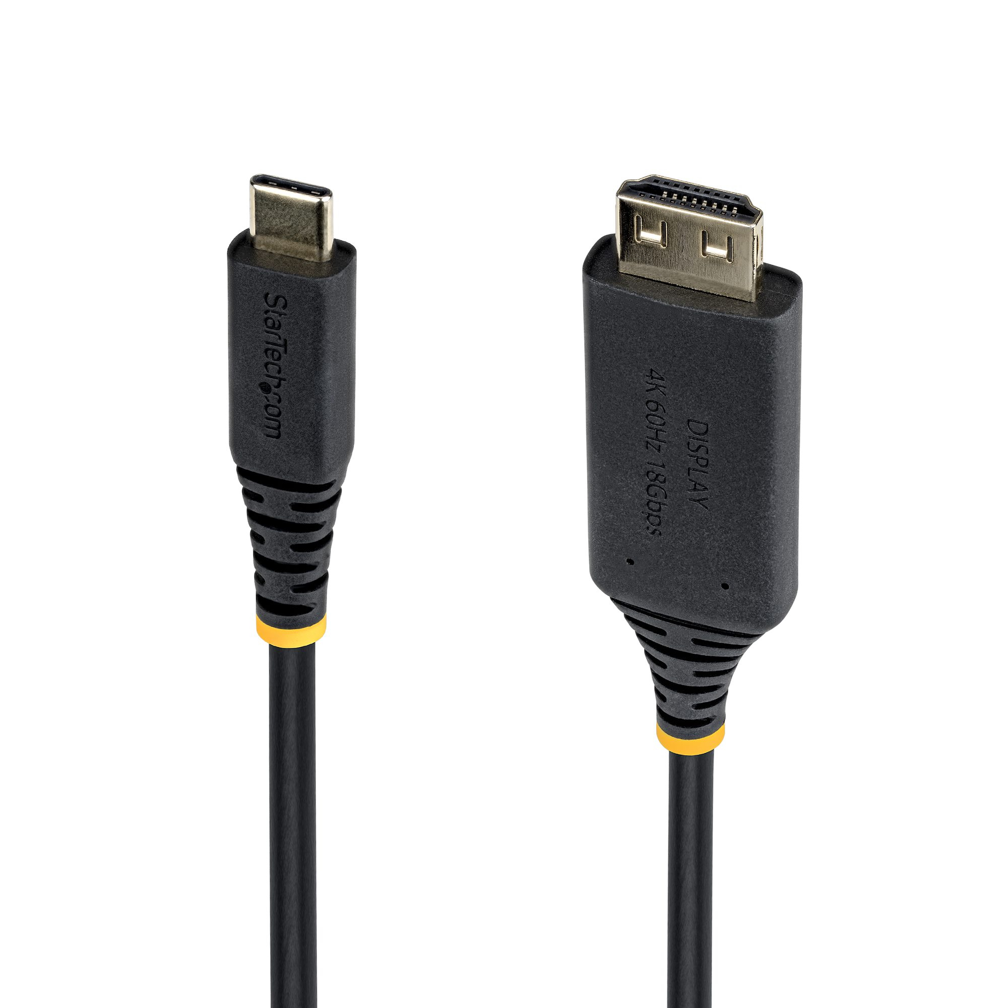 StarTech.com 2 m HDMI/USB-C A/V Cable · 1 · Second End: 1x USB Type C · 18 Gbit/s · Supports up to3840 x 2160
