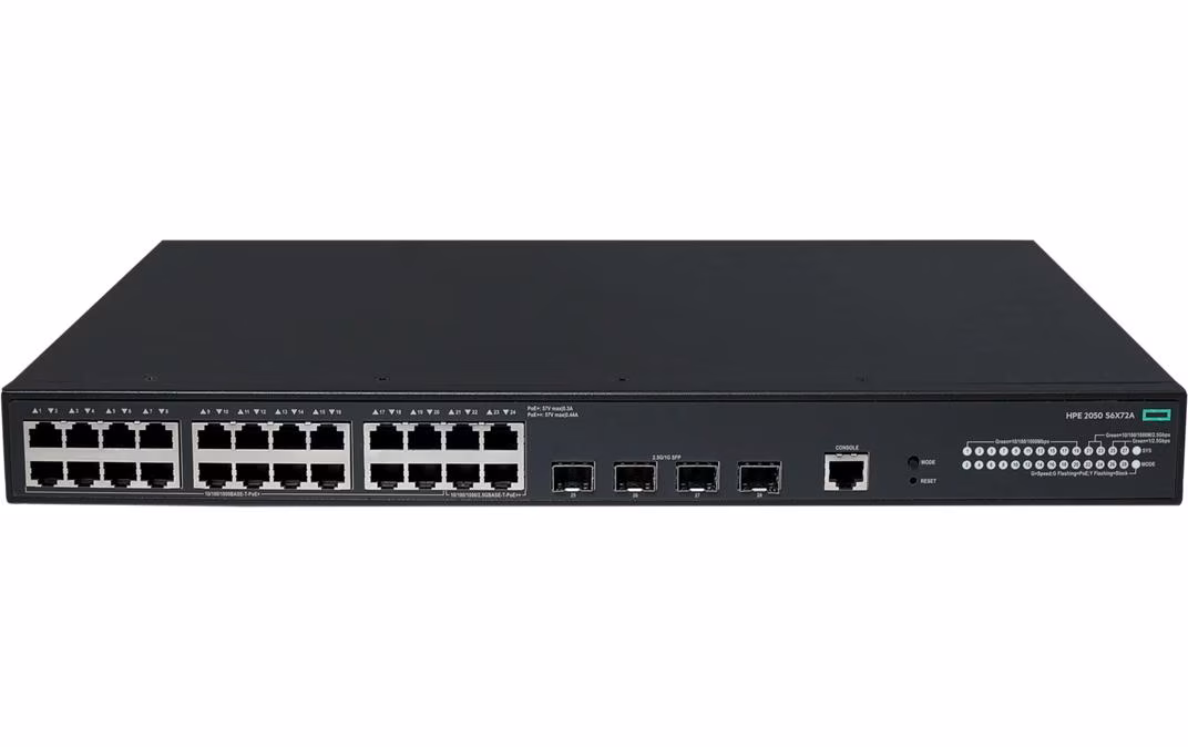 HPE Aruba Networking CW 2050-Series S6X72A PoE++Switch 28 Port