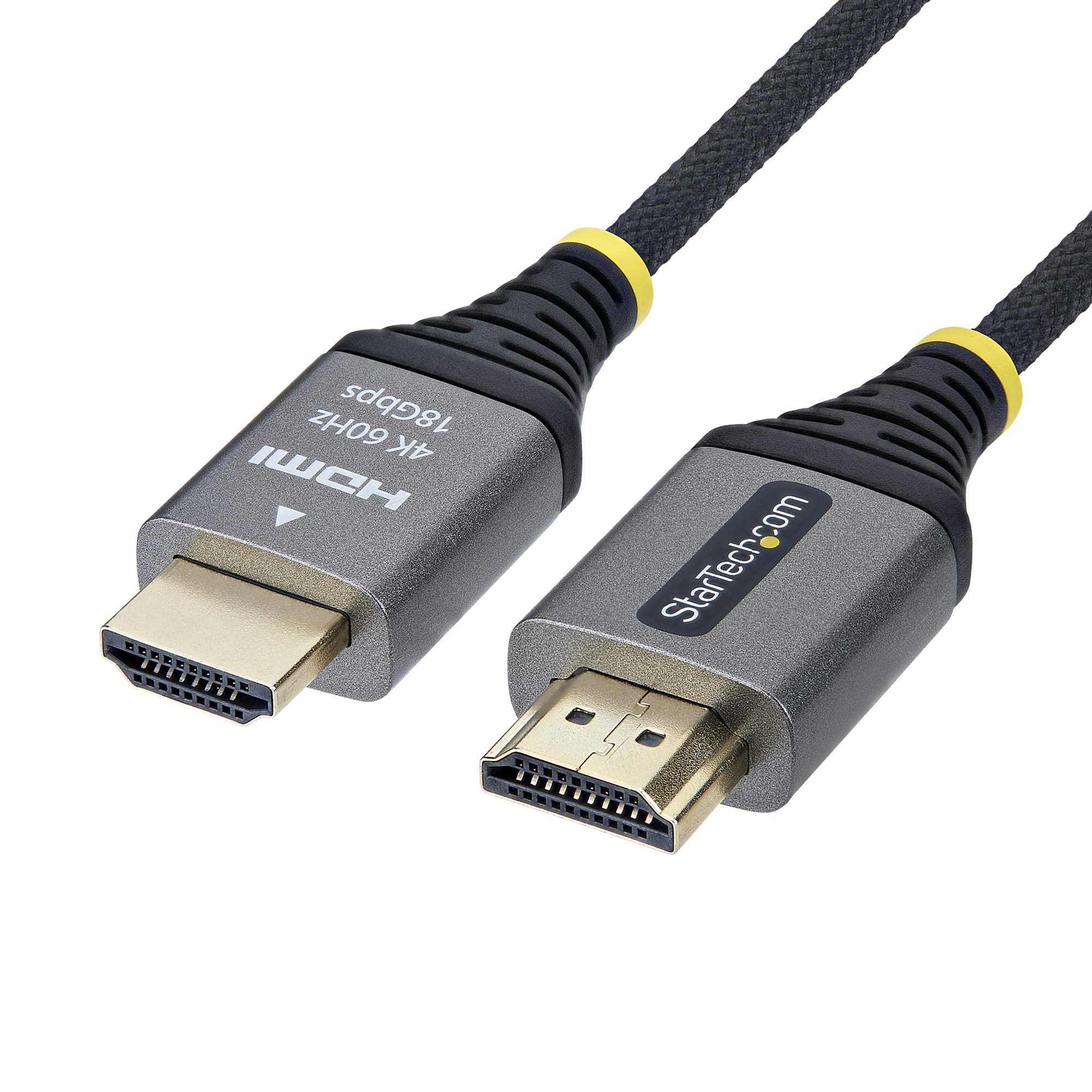 StarTech.com 50 cm HDMI A/V Cable · 1 · 18 Gbit/s · Gold Plated Connector · Black, Silver