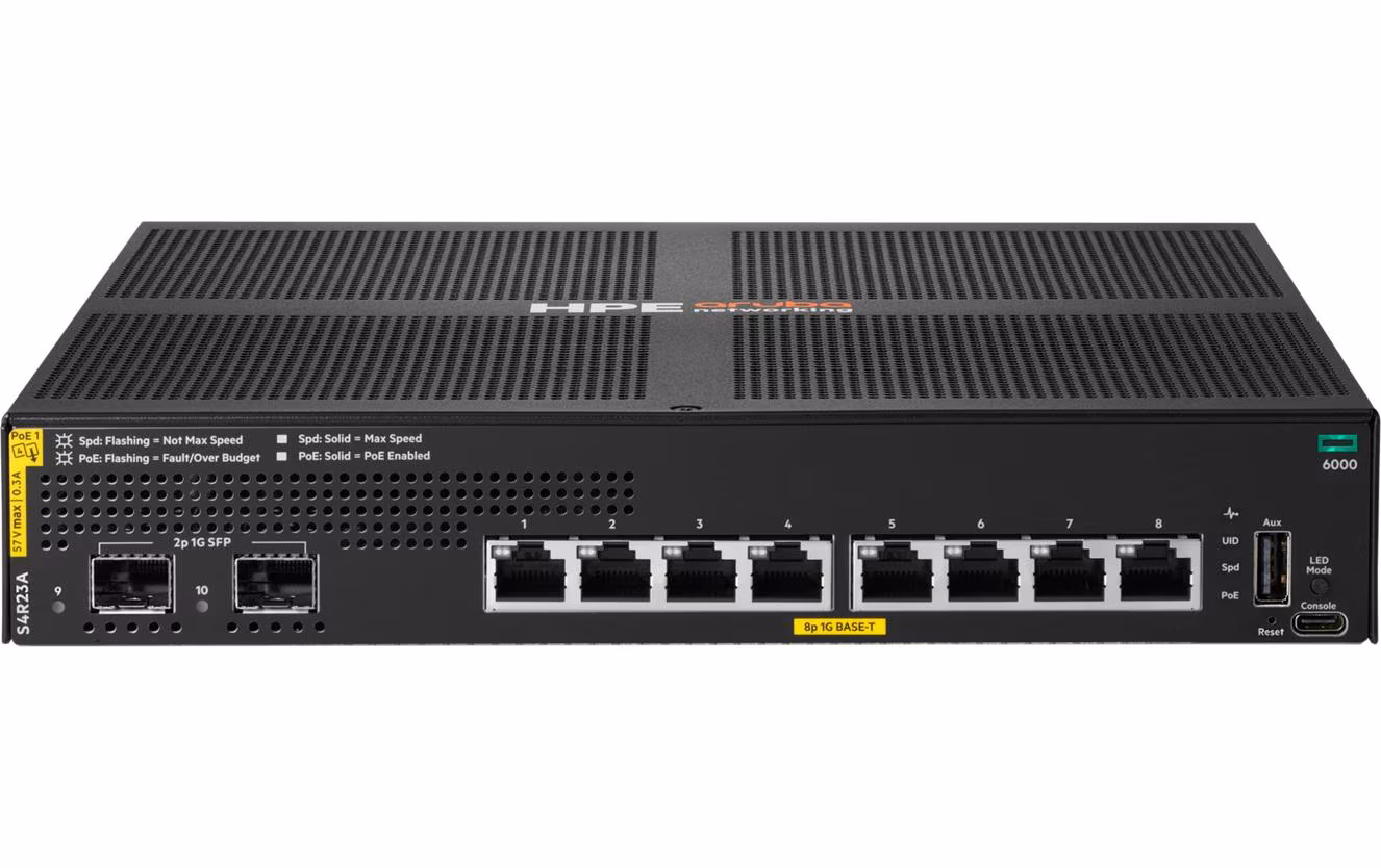 HPE Aruba Networking S4R23A CX 6000 8P PoE 10 Port