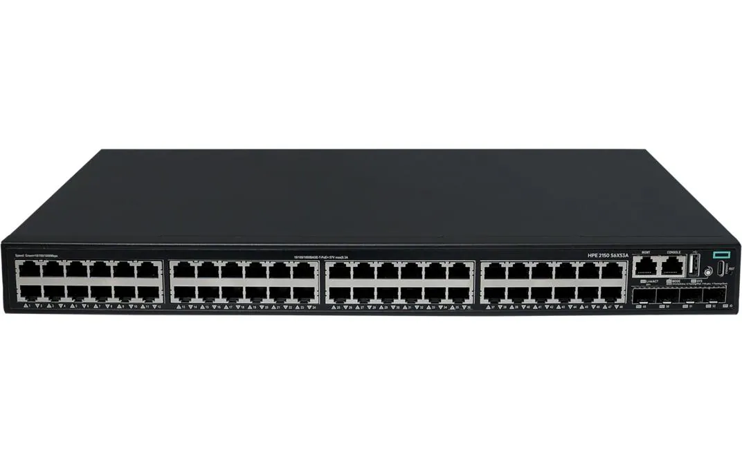 HPE Aruba Networking CW 2150-Series S6X53A PoE++Switch 52 Port