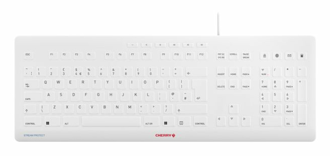 CHERRY STREAM PROTECT Keyboard · Pale Gray · 10 Hot Key(s)